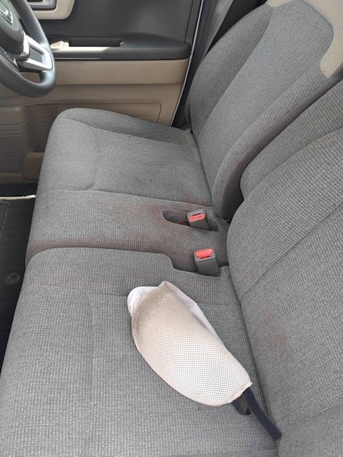 車内シートの血液汚れの付着状態